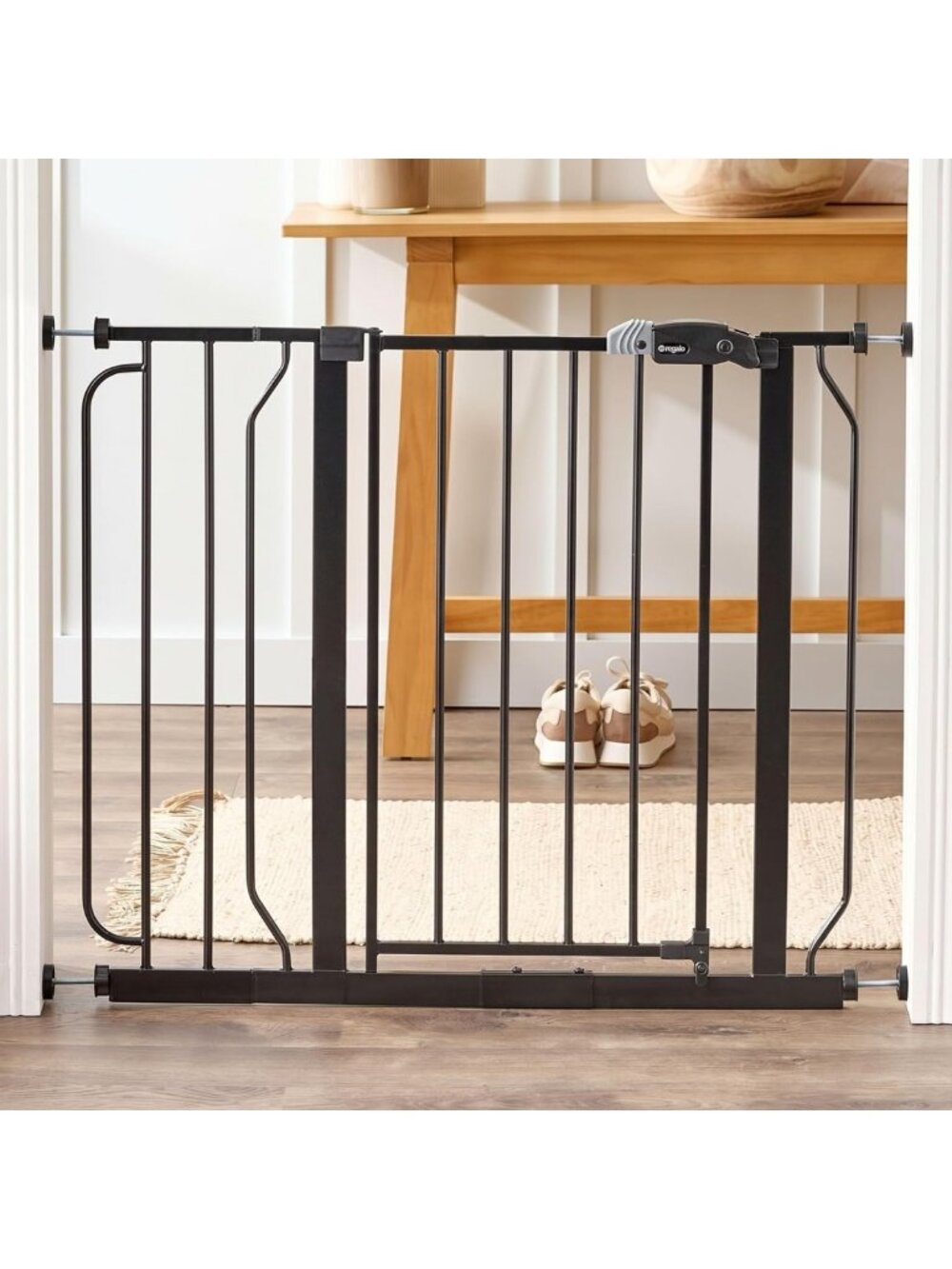 Adjustable 29"-38.5" Baby Gate for Stairs & Doorways - Easy Step Safety Barrier